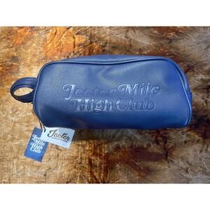 Jeeter Mile High Club Navy Blue Pebbled Toiletry Bag Dopp Kit Travel Case NWT